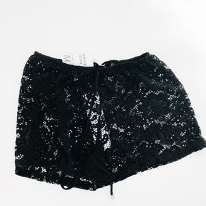NWT HAVANAH JEANS black lace beach shorts